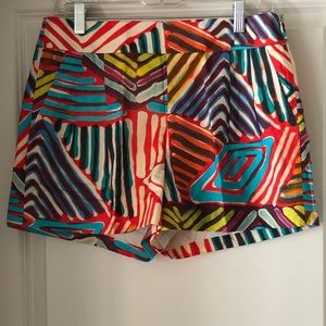 J. Crew Multi-Color Geo Brushstrokes Shorts